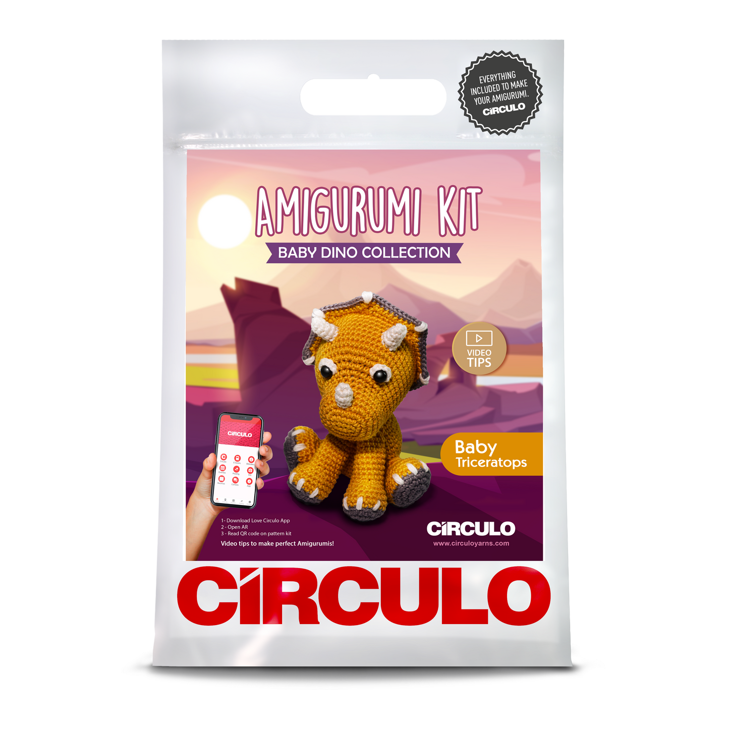 Amigurumi Kit-Dinos