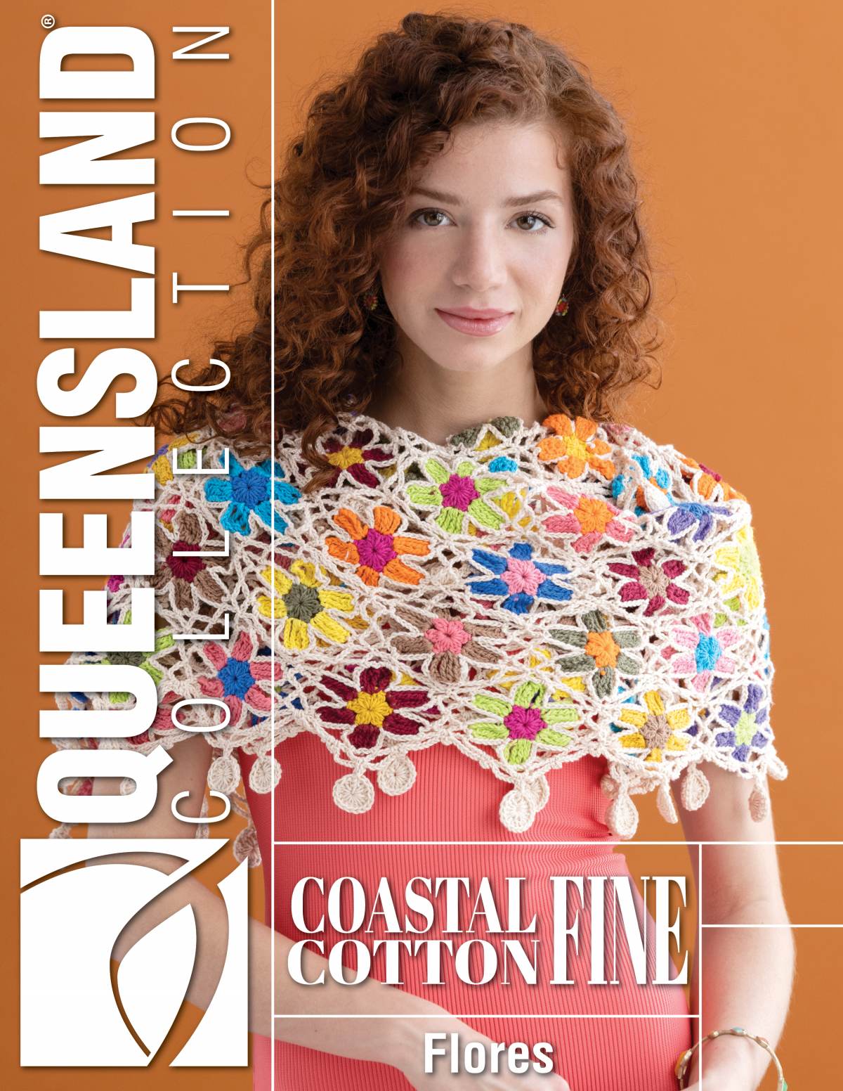 Coastal Cotton Fine-Flores Crochet Wrap