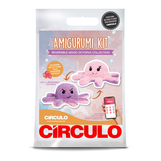 Amigurumi Kit-Reversible Mood Octopus