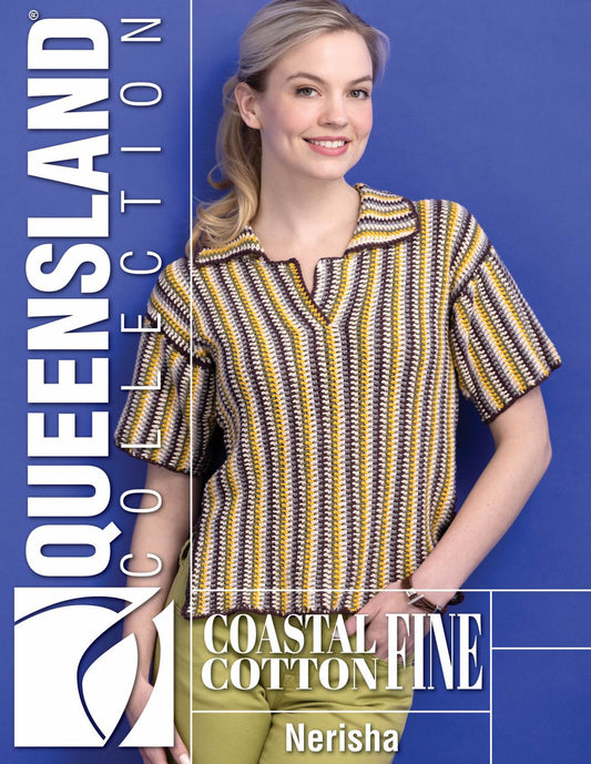 Coastal Cotton Fine-Nerisha Crochet Polo Top