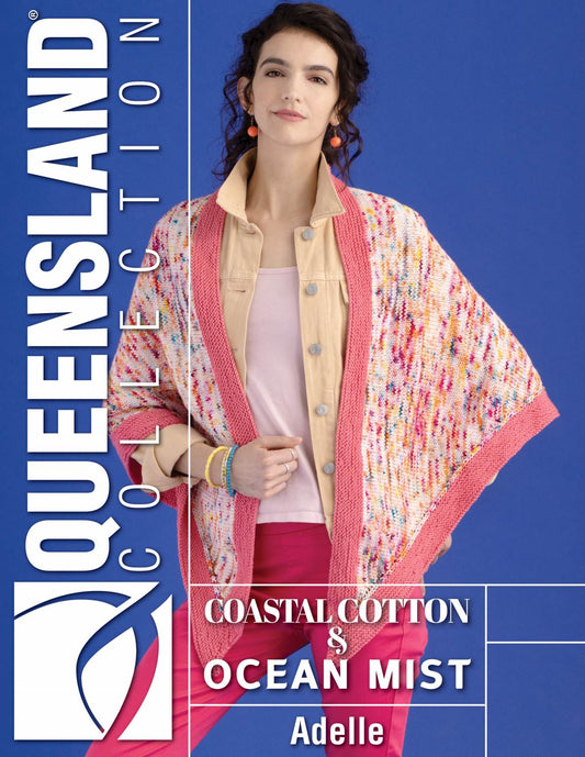 Coastal Cotton & Ocean Mist-Adelle Triangular Shawl