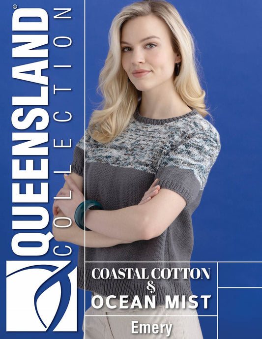Coastal Cotton & Ocean Mist-Emery Colorblock Tee