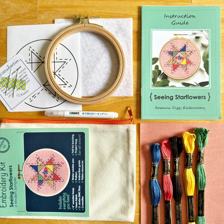 Seeing Starflowers - Beginner Embroidery Kit