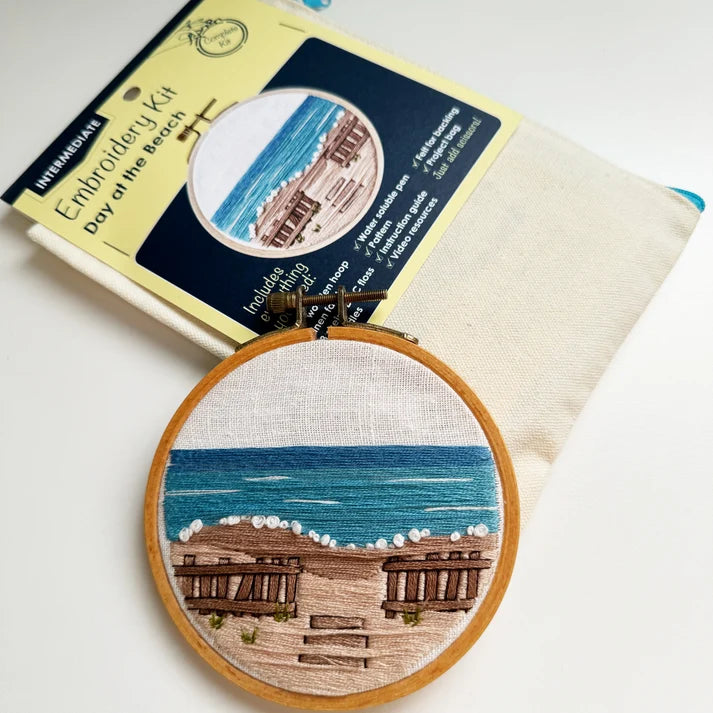 Day at the Beach - Intermediate Embroidery Kit