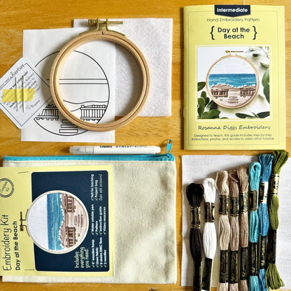 Day at the Beach - Intermediate Embroidery Kit