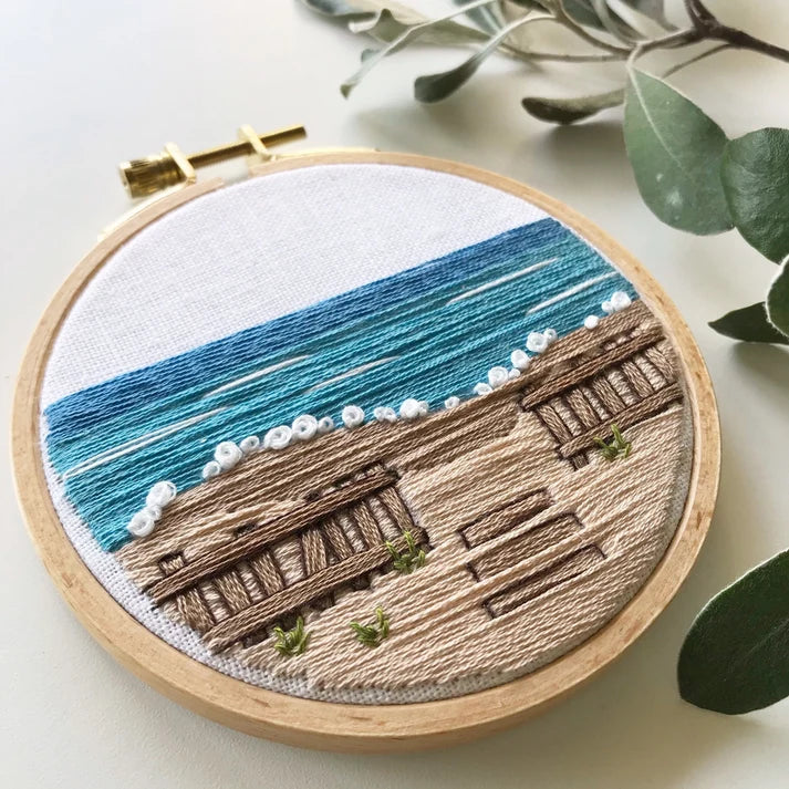 Day at the Beach - Intermediate Embroidery Kit