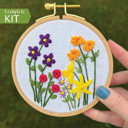 Family Flower Garden - Design Your Own Embroidery Kit