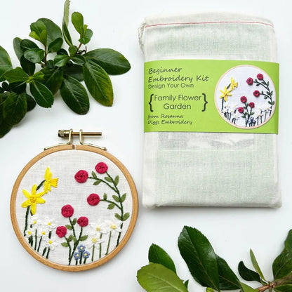 Family Flower Garden - Design Your Own Embroidery Kit