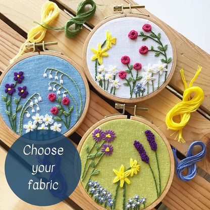 Family Flower Garden - Design Your Own Embroidery Kit