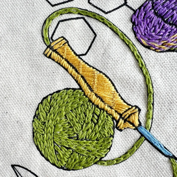 Fiber Fluid Tote Bag Embroidery Kit