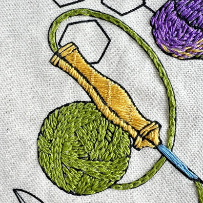 Fiber Fluid Tote Bag Embroidery Kit