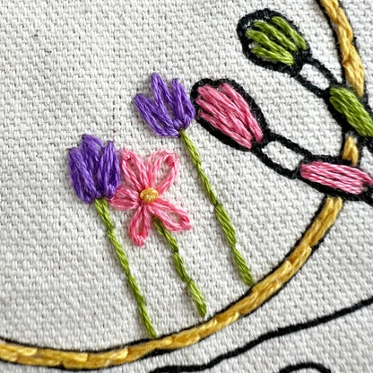 Fiber Fluid Tote Bag Embroidery Kit