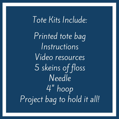 Meet Me at the Market - Tote Bag Embroidery Kit