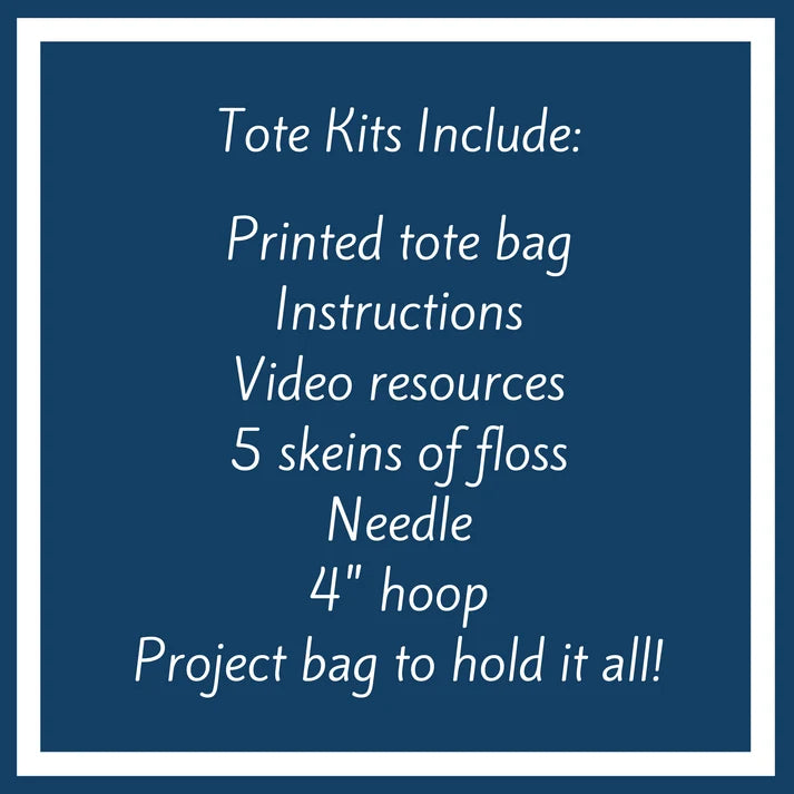 Fiber Fluid Tote Bag Embroidery Kit
