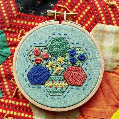 Hexie Harmony - Beginner Embroidery Kit