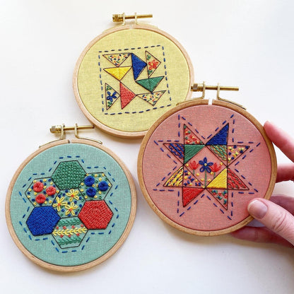 Hexie Harmony - Beginner Embroidery Kit