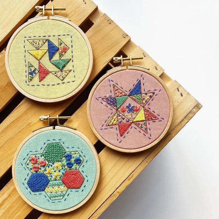 Hexie Harmony - Beginner Embroidery Kit