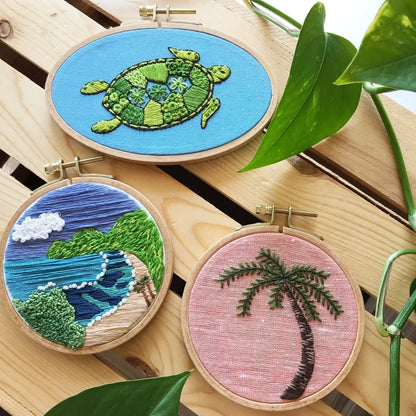 Green Sea Turtle - Design Your Own Embroidery Kit