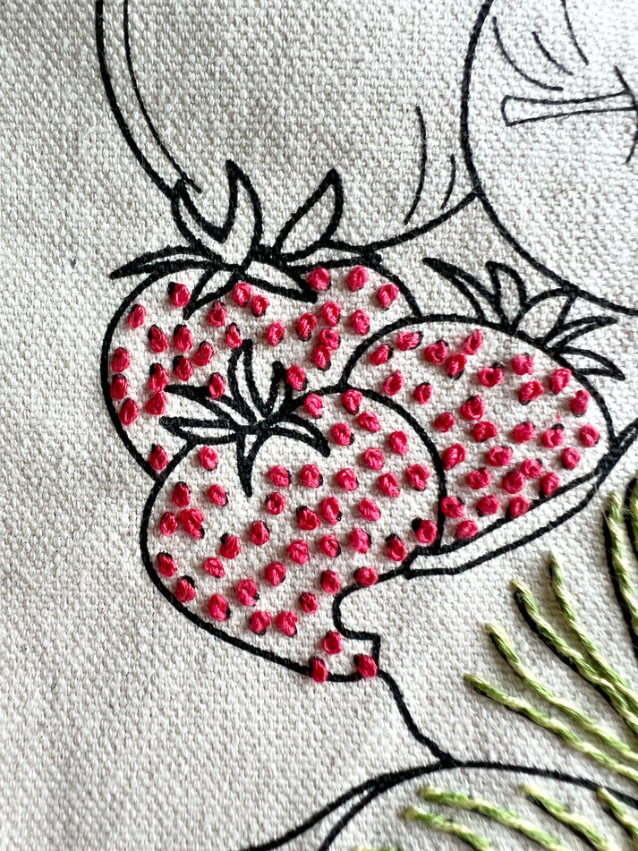 Meet Me at the Market - Tote Bag Embroidery Kit