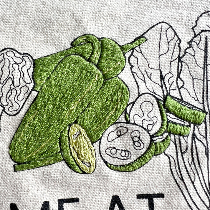 Meet Me at the Market - Tote Bag Embroidery Kit